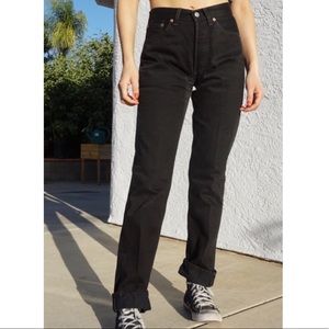 Levi’s 501 black button fly jeans long